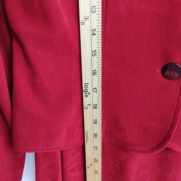 VTG Jessica Howard Suit Dress & Jacket Women's 6 Red Button-Up New Old Stock - Picture 12 of 16